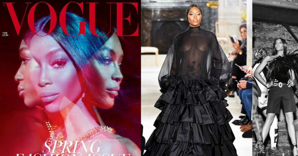 Naomi Made An Epic Comeback At Valentino’s Catwalk and Covered The March Issue Of British Vogue!