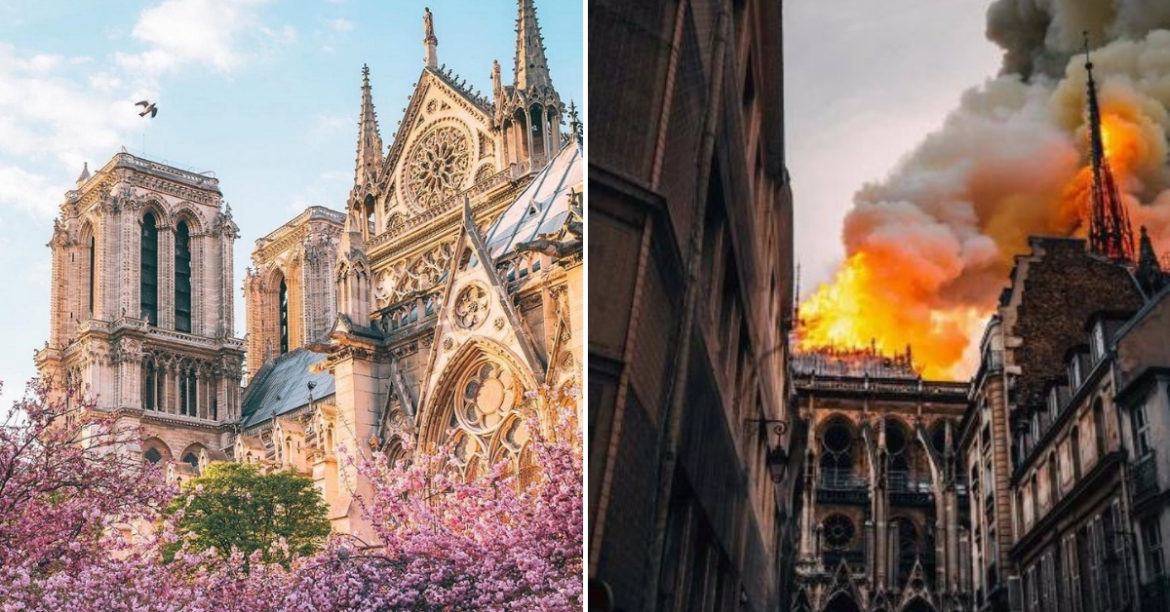 Massive Fire Engulfs Paris’s Famous Landmark, The 850-Year-Old Notre-Dame Cathedral