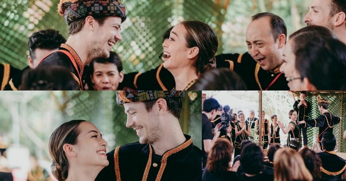 ‘The Flash’ Star, Grant Gustin, Rocks Out Traditional Kadazan Wear With His Wife, LA Thoma In Sabah!