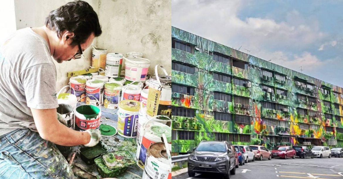 This Malaysian Artist Spent 9 Months Painting The BIGGEST MURAL On A Six-Storey Building In Malaysia and It Is AMAZING!