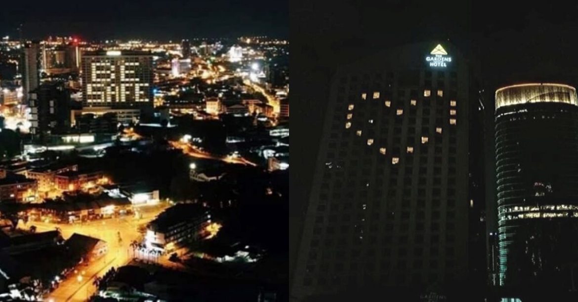 Local Hotels Are Showing Love To Our Country Through Forming Words With Their Window Lights During Quarantine
