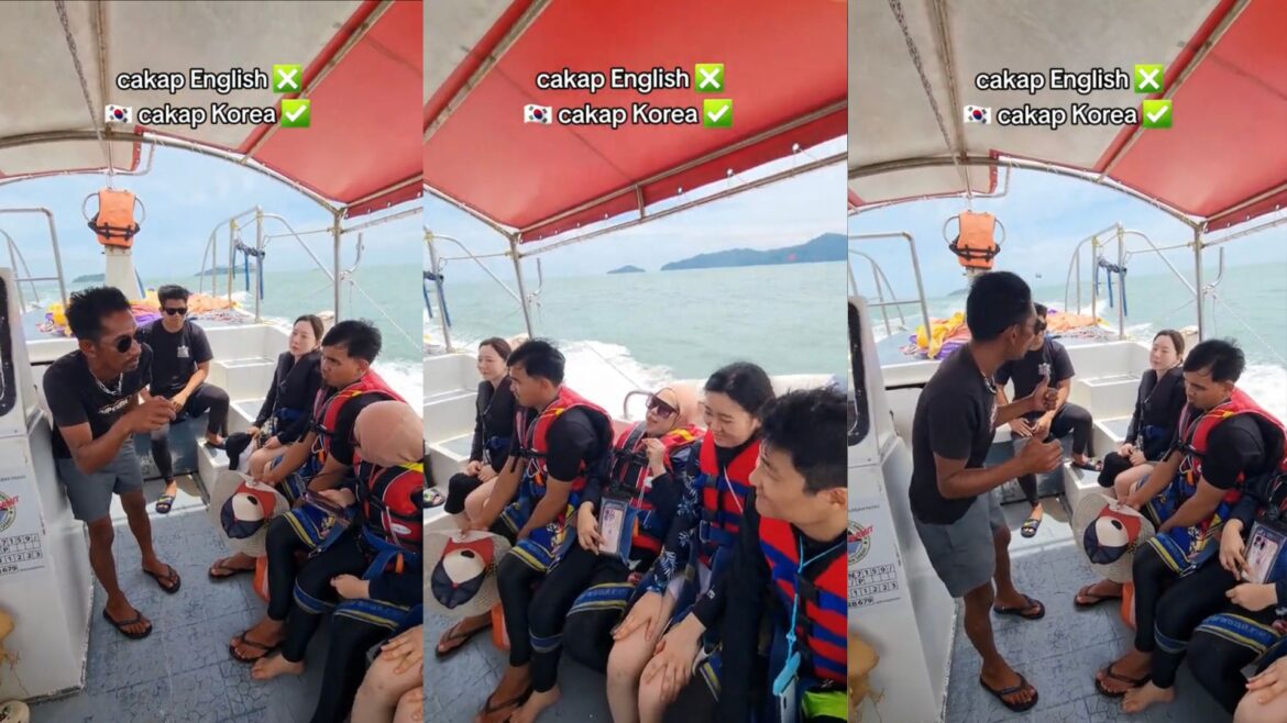 SABAH BOAT TOUR GUIDE GOES VIRAL AFTER SPEAKING FLUENT KOREAN TO TOURISTS