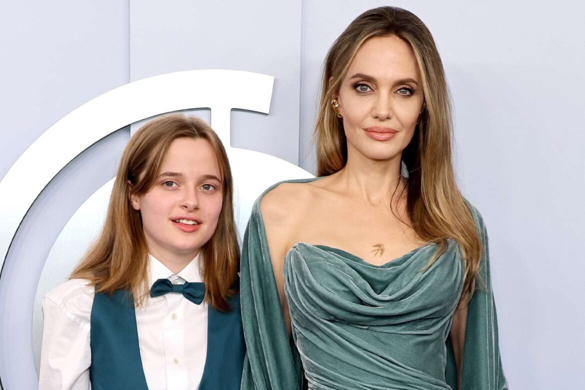 ANGELINA JOLIE DEBUTS CHEST TATTOO DURING MILESTONE NIGHT AT TONY AWARDS WITH DAUGHTER VIVIENNE JOLIE-PITT