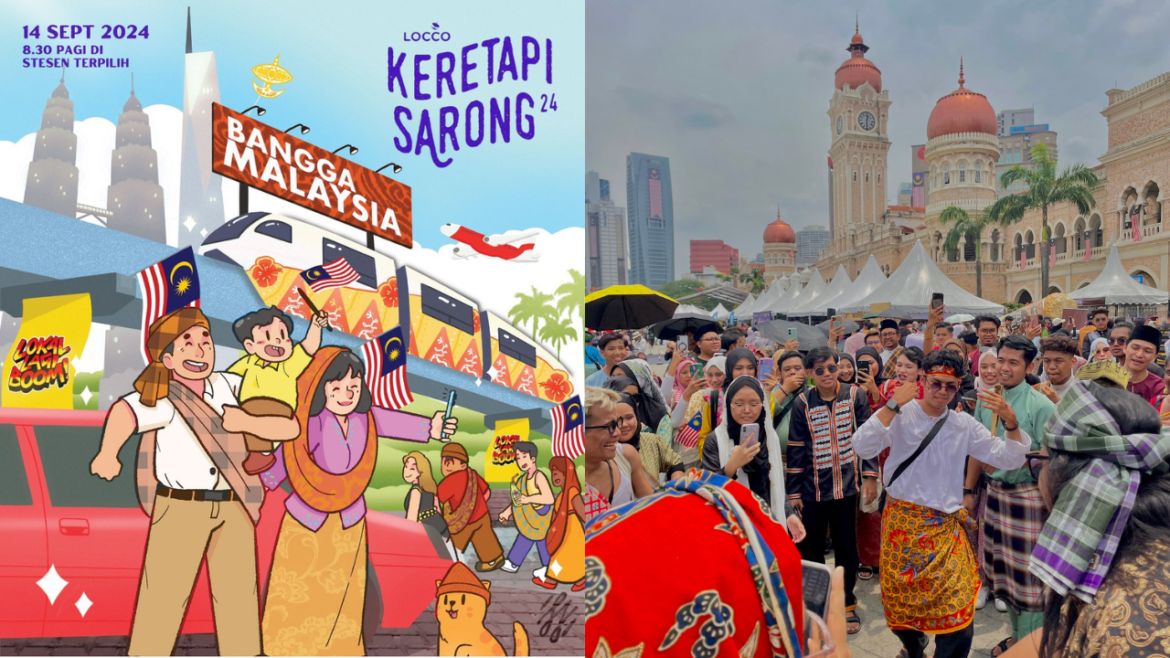 KERETAPI SARONG 2024 BRIGHTENS UP THE MALAYSIA DAY CELEBRATION.