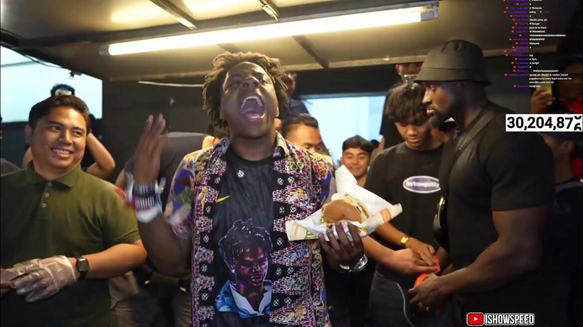 FANS IN MALAYSIA SWARM ISHOWSPEED, PRAISING IT AS THE “NUMBER ONE” STOPOVER