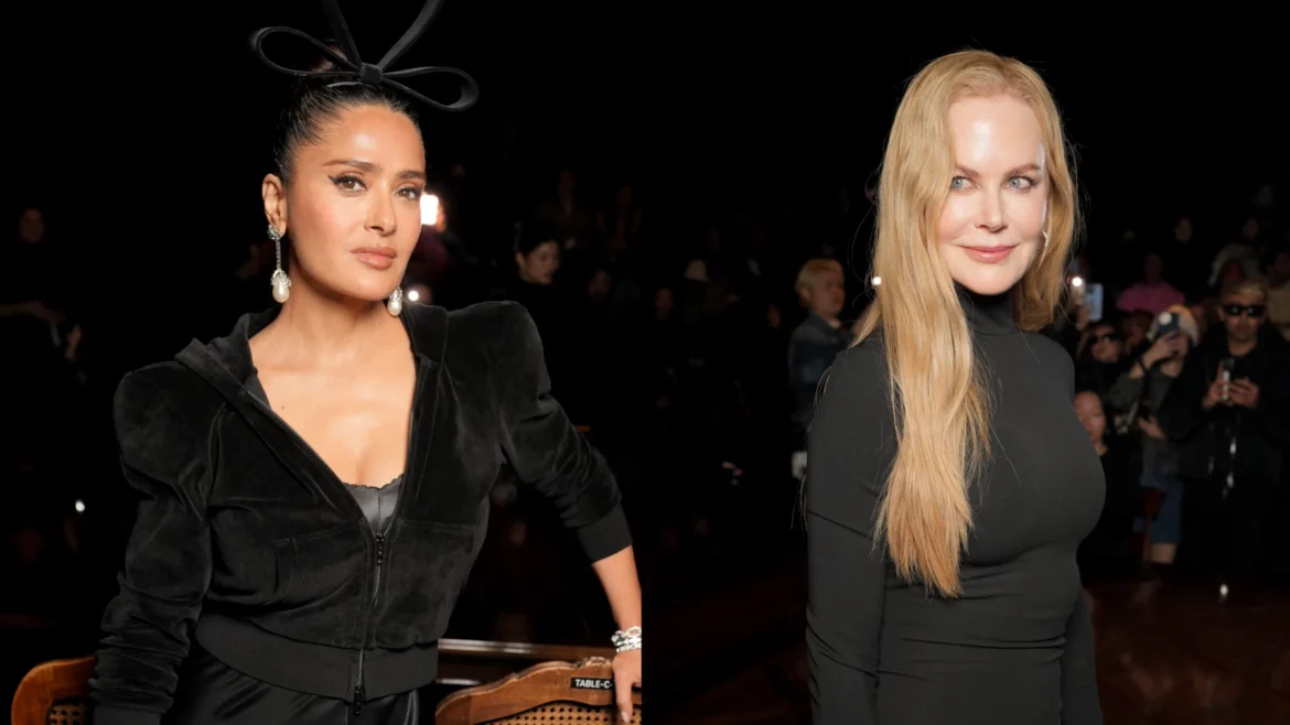NICOLE KIDMAN BEING RUDE TO SALMA HAYEK AT BALENCIAGA SHOW