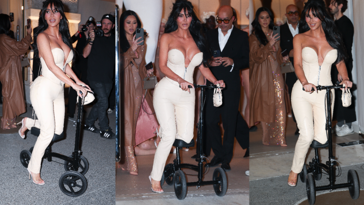 YOU’LL NEVER CATCH KIM KARDASHIAN WITHOUT HEELS : SHE BROKE HER ANKLE